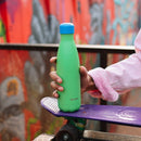 Gourde Bouteille isotherme - Colors vert bouchon bleu - 500 ml--Gourde-Qwetch-Nature For Kids-2