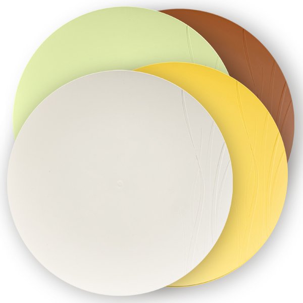 Assiettes plates 100% naturel biosourcé – 6 pces - dès 5 ans - Colorama (4 couleurs) - Vaisselle - Table et Nature - Nature For Kids - 1