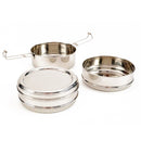 Boîte à lunch / Tri Bento (Trois - en - Un Ronde) acier inoxydable de 880 ml – à partir de 4 ans - Boîte à lunch - ECOlunchbox - Nature For Kids - 2