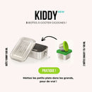 Boîtes à goûter / lunchbox gigognes en inox KIDDY - 500/180/70ml – à partir de 6 ans - Gravure "Renard" - KS2 - Boîte à lunch - GASPAJOE - Nature For Kids - 4