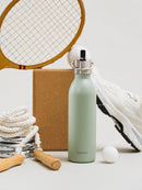 Bouteille isotherme Qwetch Active Matt Tilleul — Bouchon Sport 600ml - Gourde-Qwetch-Nature For Kids-2