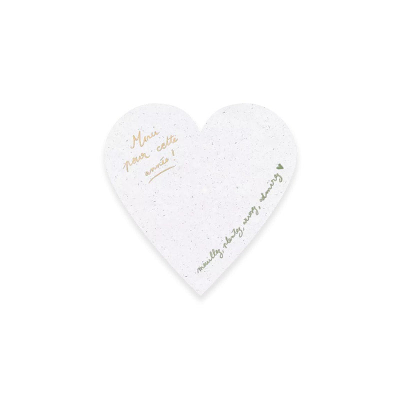 Cœur à planter, merci pour cette année - A6 - dès la naissance - Jaune & Vert - Carte - Papier Fleur - Nature For Kids - 4