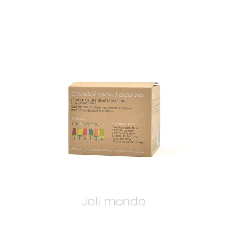 Ensemble 6 moules à glaces inox MINI EXQUIMO 45ml - dès 2 ans - Vaisselle - Joli Monde - Nature For Kids - 2