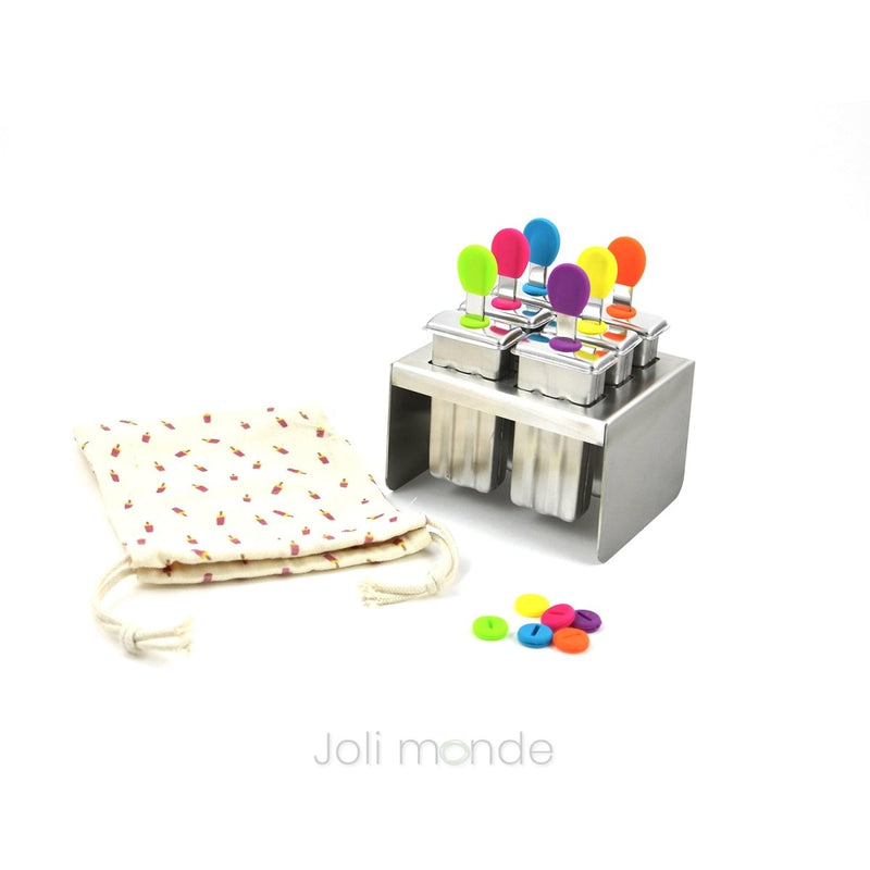 Ensemble 6 moules à glaces inox MINI EXQUIMO 45ml - dès 2 ans - Vaisselle - Joli Monde - Nature For Kids - 1