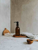 Flacon en verre ambre et sa pompe noire en inox – vrac - dès 8 ans - Flacon pompe en verre ambre de 250 ml - Vrac - MALAFOR - Nature For Kids - 2