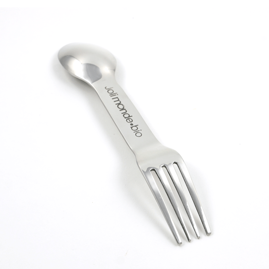 Fourchette & cuillère 2 en 1 - 100% inox - dès 5 ans - Couvert - Joli Monde - Nature For Kids - 3