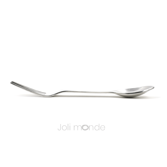 Fourchette & cuillère 2 en 1 - 100% inox - dès 5 ans - Couvert - Joli Monde - Nature For Kids - 4