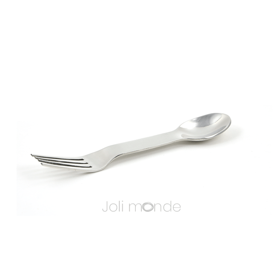 Fourchette & cuillère 2 en 1 - 100% inox - dès 5 ans - Couvert - Joli Monde - Nature For Kids - 1