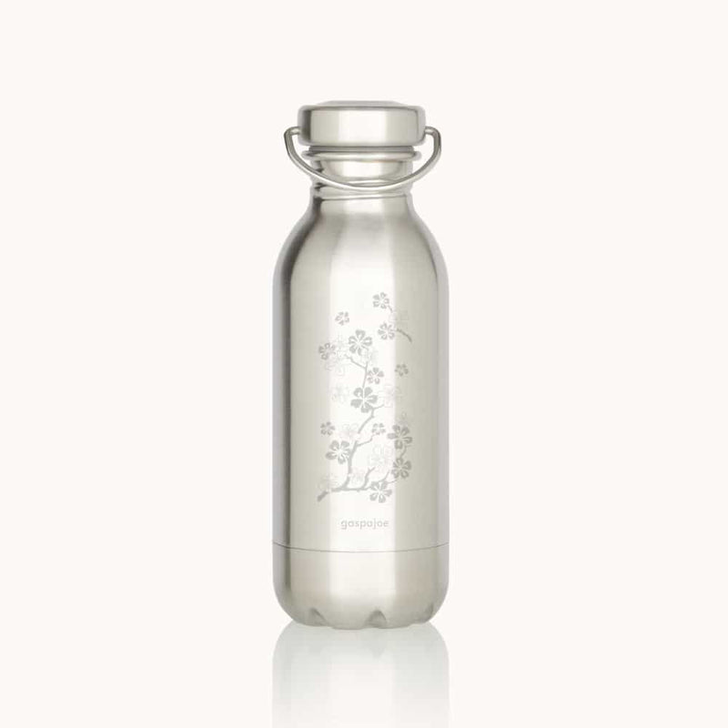 Gourde bouteille inox Gaspajoe simple paroi - Daily Mini 330 ml - dès 2 ans - Gravée Cerisier - DM 12 - Gourde - Gaspajoe - Nature For Kids - 17