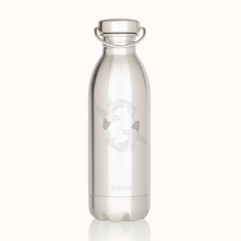 Gourde inox Gaspajoe simple paroi - "DAILY" 450 ml - dès 24 mois - Gravure Carpes - Koï - D34 - Gourde - Gaspajoe - Nature For Kids - 13