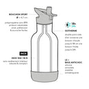 Gourde inox isotherme - Funky 500 ml – pour les enfants et plus – dès 4 ans - Oiseaux rose poudré - Gourde - GASPAJOE - Nature For Kids - 12