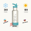 Gourde inox isotherme - Funky 500 ml – pour les enfants et plus – dès 4 ans - Oiseaux rose poudré - Gourde - GASPAJOE - Nature For Kids - 10