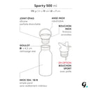 Gourdes inox simple paroi Gaspajoe - SPORTY 1L - dès 8 ans - Gourde - GASPAJOE - Nature For Kids - 3