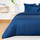 Housse de couette en bambou 200x200 différentes couleurs sur pré-commande-Bleu Marine-Literie-Bambaw-Nature For Kids-23