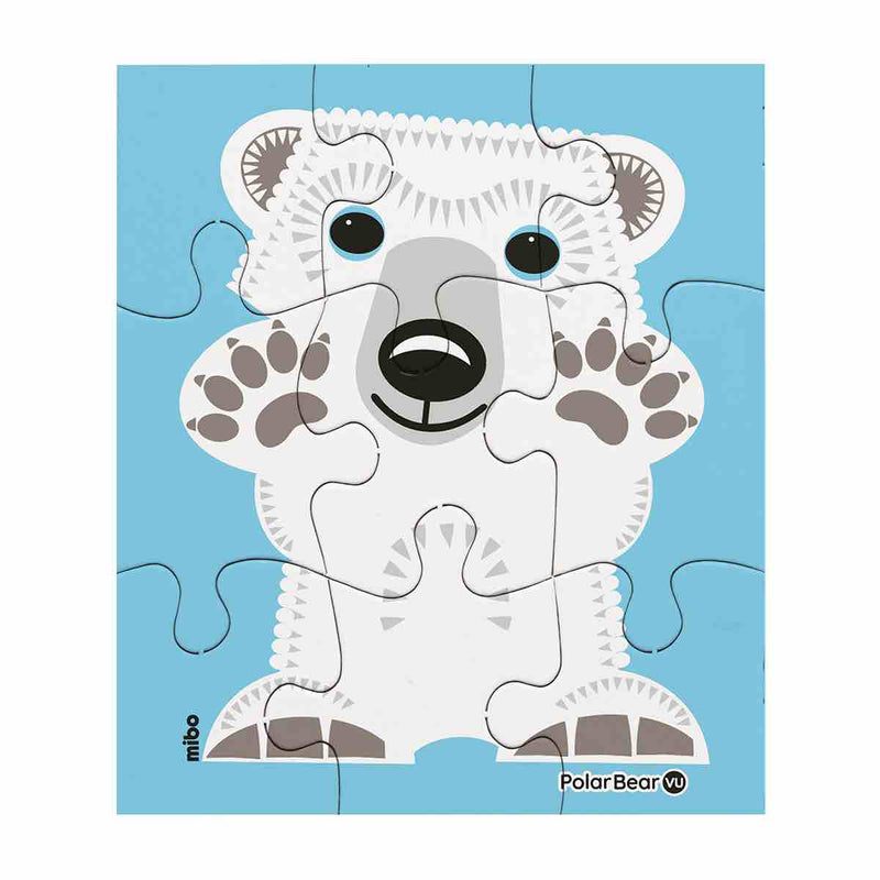 Puzzle Ours polaire – 9 pièces – dès 3 ans - Jeux sains et écologiques - Coq en Pâte - Nature For Kids - 3