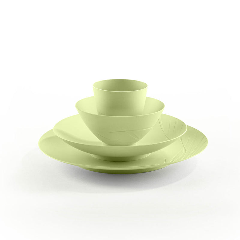 Set vaisselle adolescent & adulte 100% naturel biosourcé – quadro 16 pces - dès 5 ans - Pistache - Vaisselle - Table et Nature - Nature For Kids - 5