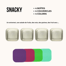 Snacky – La boîte à collation en acier inoxydable de 180 ml – à partir de 4 ans - Grande Violet - SGV - Boîte à lunch - Gaspajoe - Nature For Kids - 1