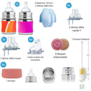 Starter kit de Naissance biberons évolutifs 150ml orange et rose - de 0 à 18 mois - puericulture - Nature For Kids - Nature For Kids - 1