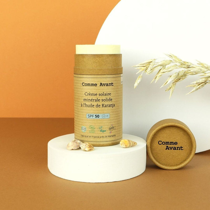 Stick de protection Solaire Bio et Vegan pour enfants & adultes – SPF 50 – 80g – dès la naissance - Protection solaire - Comme Avant - Nature For Kids - 1