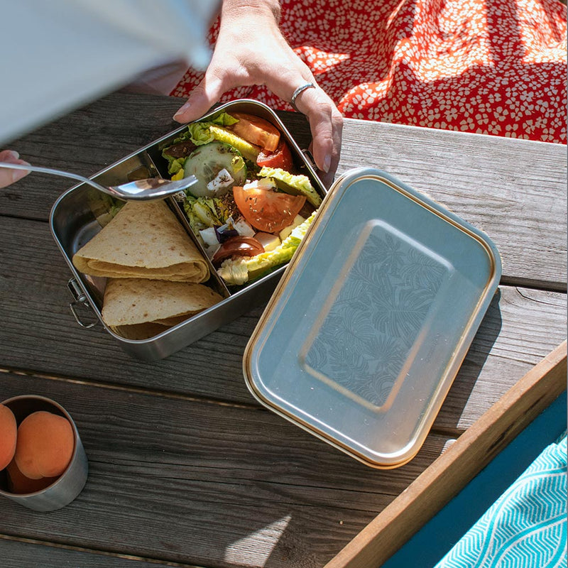 Yummy – Boîte repas modulable 100% étanche en inox – 1200 ml – dès 7 ans - Gravure Baleine - Boîte à lunch - Gaspajoe - Nature For Kids - 3