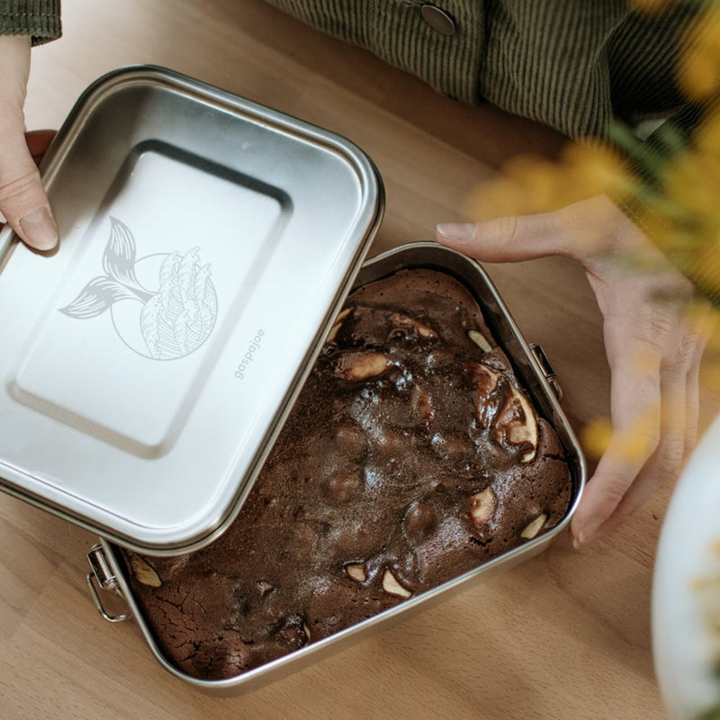 Yummy – Boîte repas modulable 100% étanche en inox – 1200 ml – dès 7 ans - Gravure Baleine - Boîte à lunch - Gaspajoe - Nature For Kids - 7
