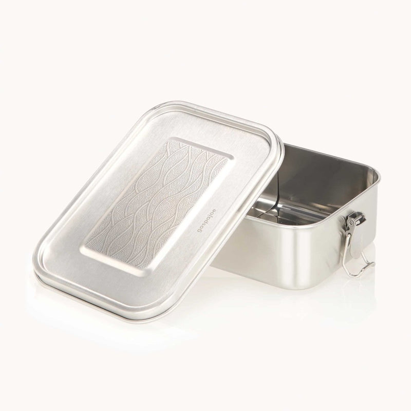 Yummy – Boîte repas modulable 100% étanche en inox – 1200 ml – dès 7 ans - Gravure Vagues - YL5 - Boîte à lunch - Gaspajoe - Nature For Kids - 12