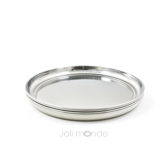 Petite assiette en INOX diamètre 19/14,5 cm-Default Title-Vaisselle-JoliMonde-Nature For Kids-4