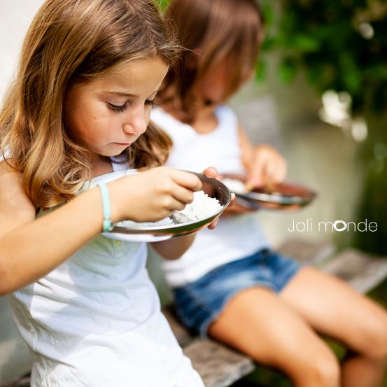 Petite assiette en INOX diamètre 19/14,5 cm-Default Title-Vaisselle-JoliMonde-Nature For Kids-1