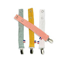 Attaches tétines Teddy en coton bio - 170 x 25 mm - dès la naissance-Vert-Accessoires de puériculture-PAPATE-Nature For Kids-1