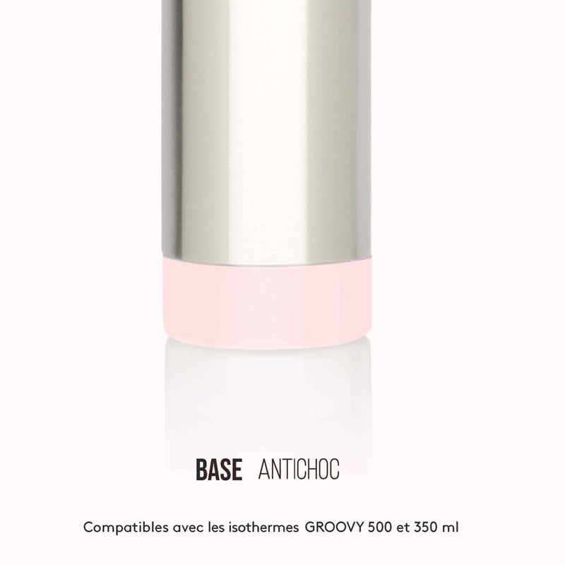 Base/bumper antichoc pour gourde GROOVY 350 et 500 ml-Rose pastel-Gourde-GASPAJOE-Nature For Kids-5