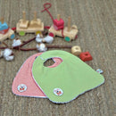 Bavoir en Coton Bio - 23,5 x 28 cm-Vert-Bavoir-Papate-Nature For Kids-9