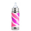 Biberon évolutif INOX tétine débit moyen 3m+ - 325ml (différentes couleurs) - à partir de 3 mois-Manchon rose swirl-Biberon-Pura-Nature For Kids-4