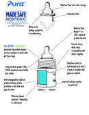 Biberon pour bébé évolutif INOX 150ml + tétine + manchon (différentes couleurs) - à partir de la naissance-Gris-Biberon-Pura-Nature For Kids-8