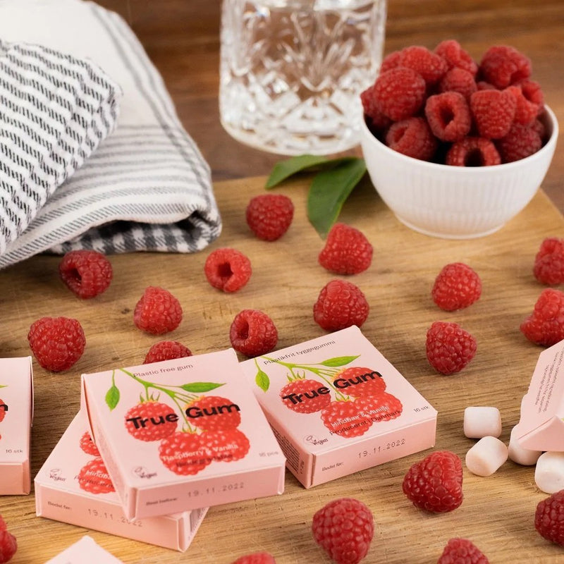 Boîte de Chewing-gum naturel et sans plastique – framboise & vanille--Friandises-True Gum-Nature For Kids-1