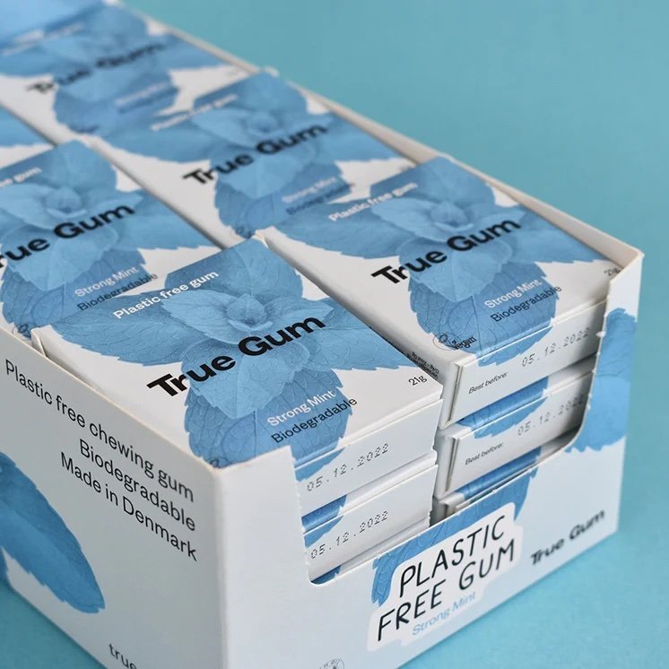 Boîte de Chewing-gum naturel et sans plastique – menthe forte extra fraîche--Friandises-True Gum-Nature For Kids-6