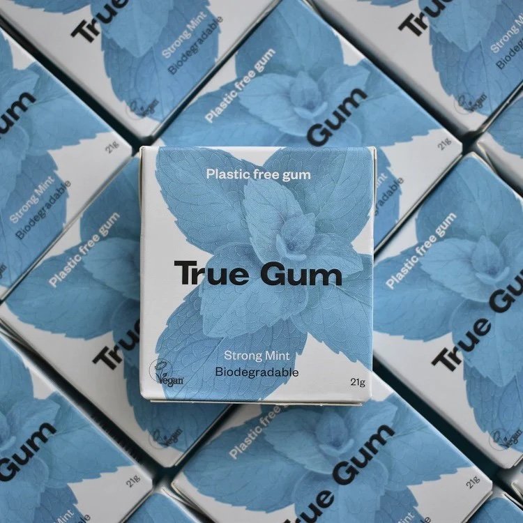 Boîte de Chewing-gum naturel et sans plastique – menthe forte extra fraîche--Friandises-True Gum-Nature For Kids-2