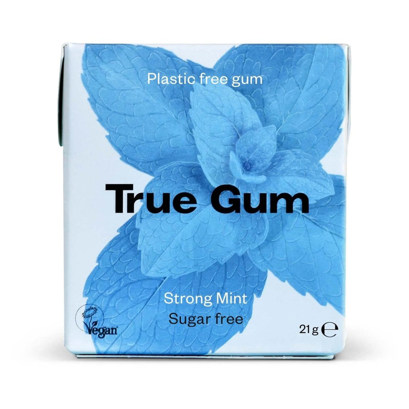 Boîte de Chewing-gum naturel et sans plastique – menthe forte extra fraîche--Friandises-True Gum-Nature For Kids-1