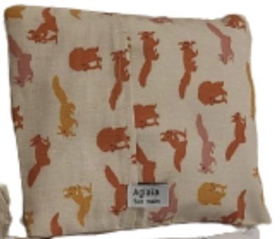 Bouillotte sèche aux graines de lin - 20 x 15 cm - dès la naissance-Ecureuils--Aglaia-Nature For Kids-3