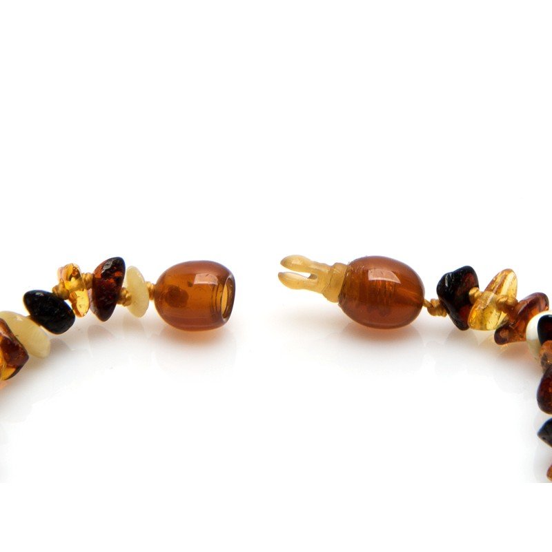 Collier bebe Ambre 100% naturel - cognac - 31,5 cm - Fermoir Clip--Accessoires de puériculture-Opalook-Nature For Kids-3