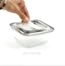 Contenant alimentaire étanche de verre et d’inox – tout âge-520 ml-Plat-Joli Monde-Nature For Kids-3