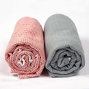 Couverture polaire Rex en Coton Bio – 70 x 95 cm-Vert céladon / blanc-Couette & couverture-Papate-Nature For Kids-9