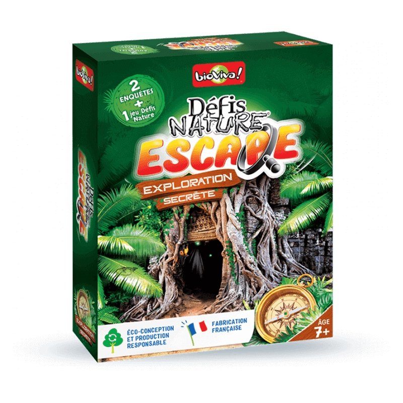 Défis Nature Escape – Exploration secrète - dès 7 ans--Jeux de société-Bioviva-Nature For Kids-1