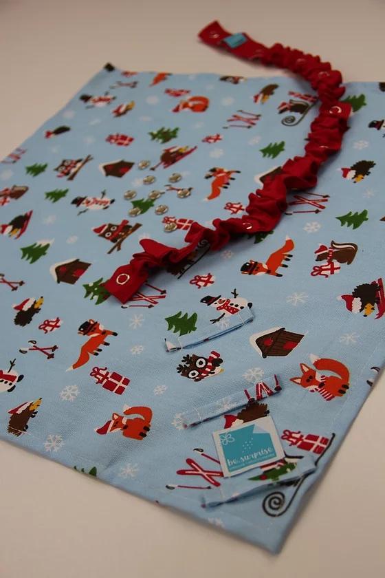 Emballage cadeau réutilisable - "Amis de la forêt enneigée" (Spécial Noël)- L-Default Title-Cadeau-Besurprise-Nature For Kids-7
