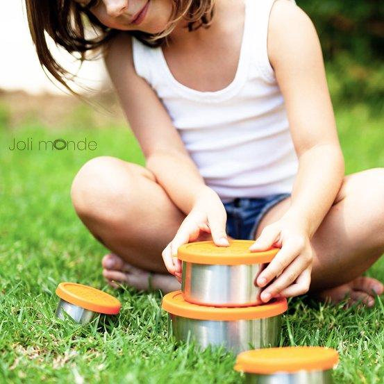 Ensemble de 4 boîtes inox gigognes étanches--Boîte repas-JoliMonde-Nature For Kids-3