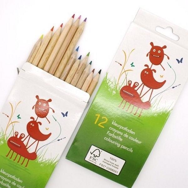 Etui de 12 crayons de couleurs écologiques assortis - à partir de 2 ans / 24 mois-Default Title-crayon-Ecobos-Nature For Kids-3