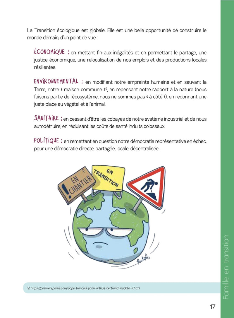 Famille en transition écologique - Ze guide 2 - un livre de Jérémie Pichon - Nature For Kids