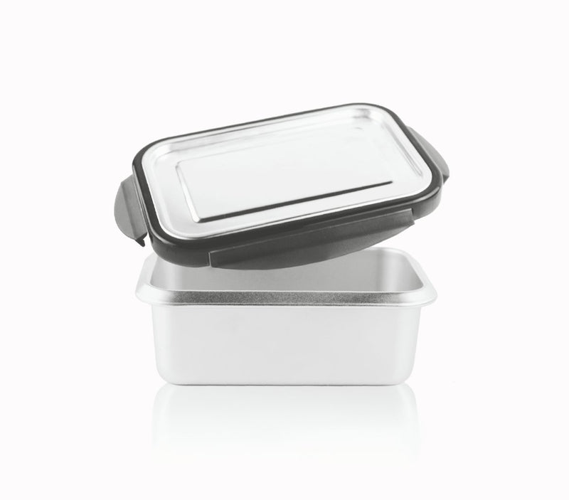 FOODY – Bento inox étanche spécial Micro-ondes – 1000 ml – dès 14 ans-Neutre-Boîte à lunch-Gaspajoe-Nature For Kids-1