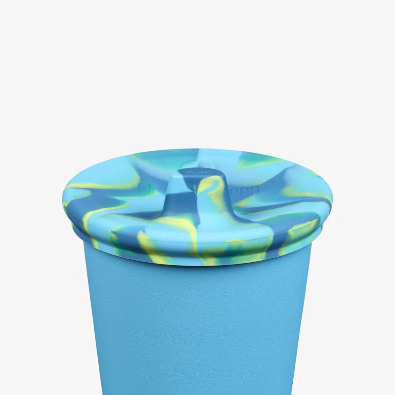 Gobelet enfant Kid cup couvercle à paille & couvercle à bec (sippy) – dès 2 ans-Juicy Pear-Tasse d'apprentissage-Klean Kanteen-Nature For Kids-1
