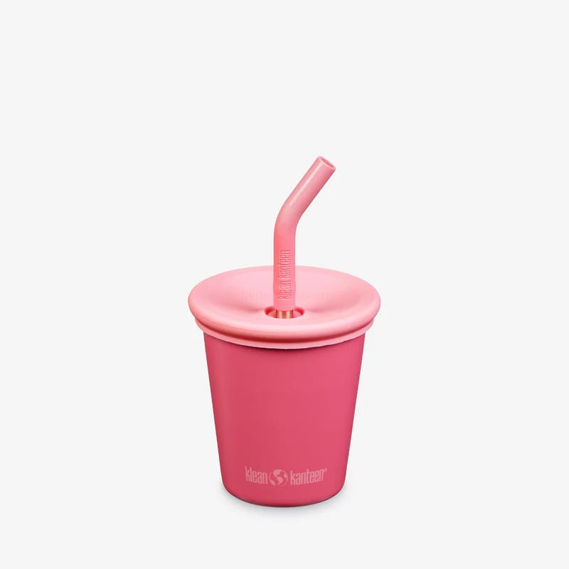 Gobelet enfant Kid cup couvercle à paille & couvercle à bec (sippy) – dès 2 ans-Rouge Red-Tasse d'apprentissage-Klean Kanteen-Nature For Kids-8