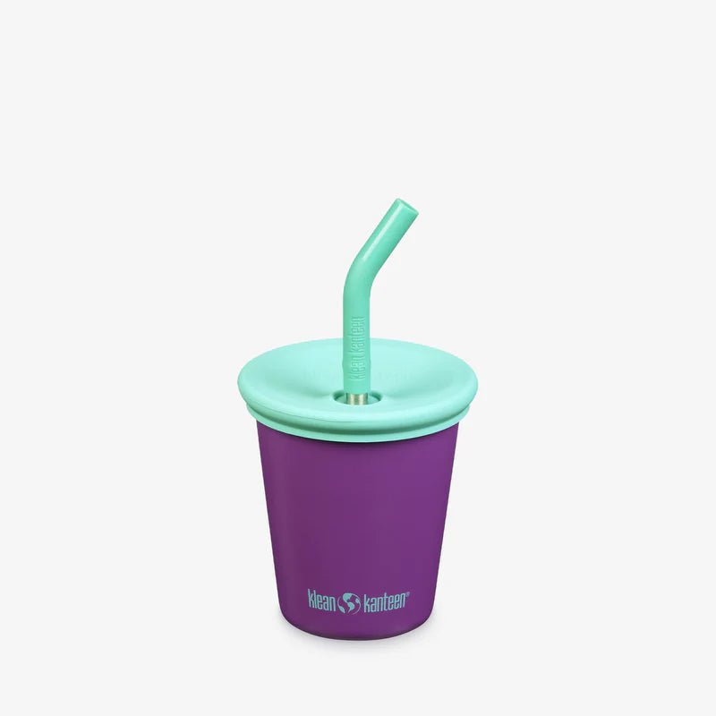 Gobelet enfant Kid cup couvercle à paille & couvercle à bec (sippy) – dès 2 ans-Sparkling Grape-Tasse d'apprentissage-Klean Kanteen-Nature For Kids-7